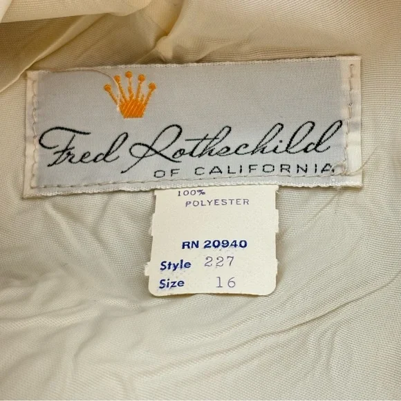 Vintage Fred Rothschild Of California A-Line Fit & Flare Midi Dress Size 16 - Picture 9 of 10